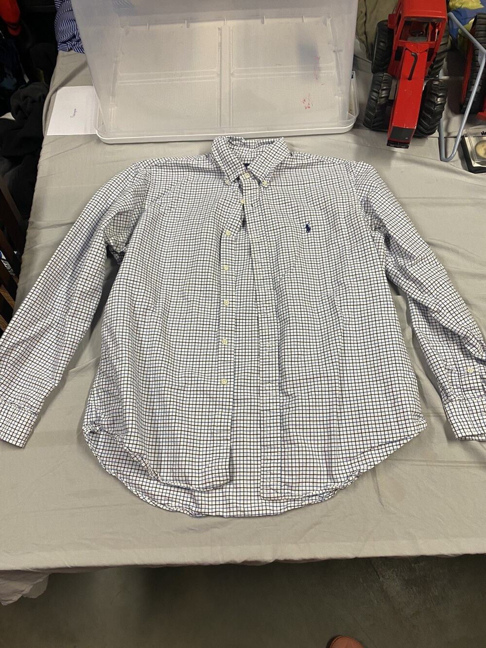 Polo Ralph Lauren Solids Striped Casual Buttondown Shirt XL Blue